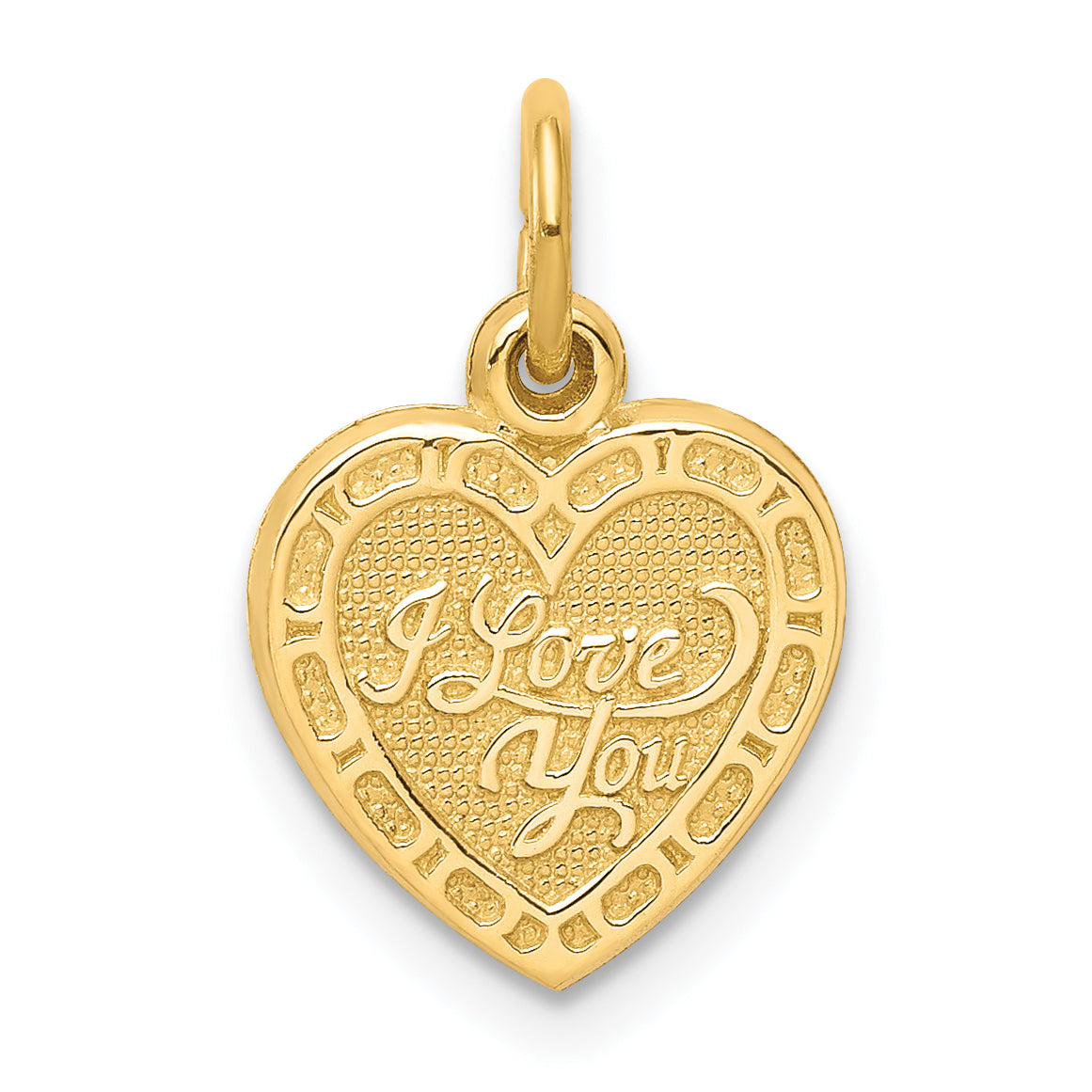 10K I LOVE YOU Heart Charm Main image