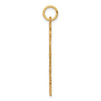 10K Gold Polished Charm Pendant with Talking Letter Design