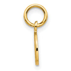 10K Gold Polished Angel Charm with Solid Design  Elegant, Themed