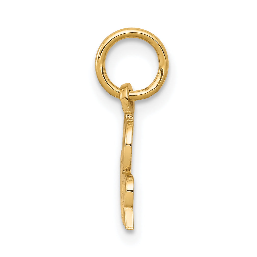 10K Yellow Gold GODMOTHER Charm with Polished Solid Finish