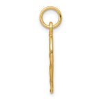 10K Gold Angel Heart Charm with Polished Finish Elegant and Solid