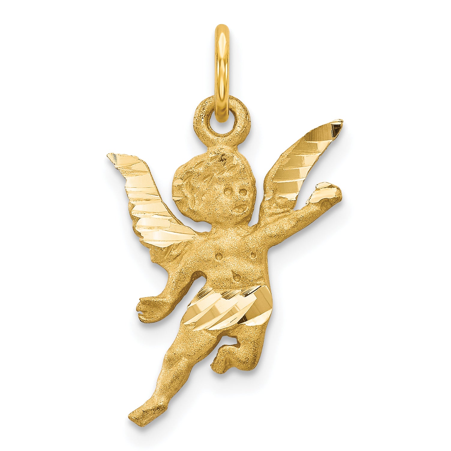 10k Solid Satin Angel Charm Main image