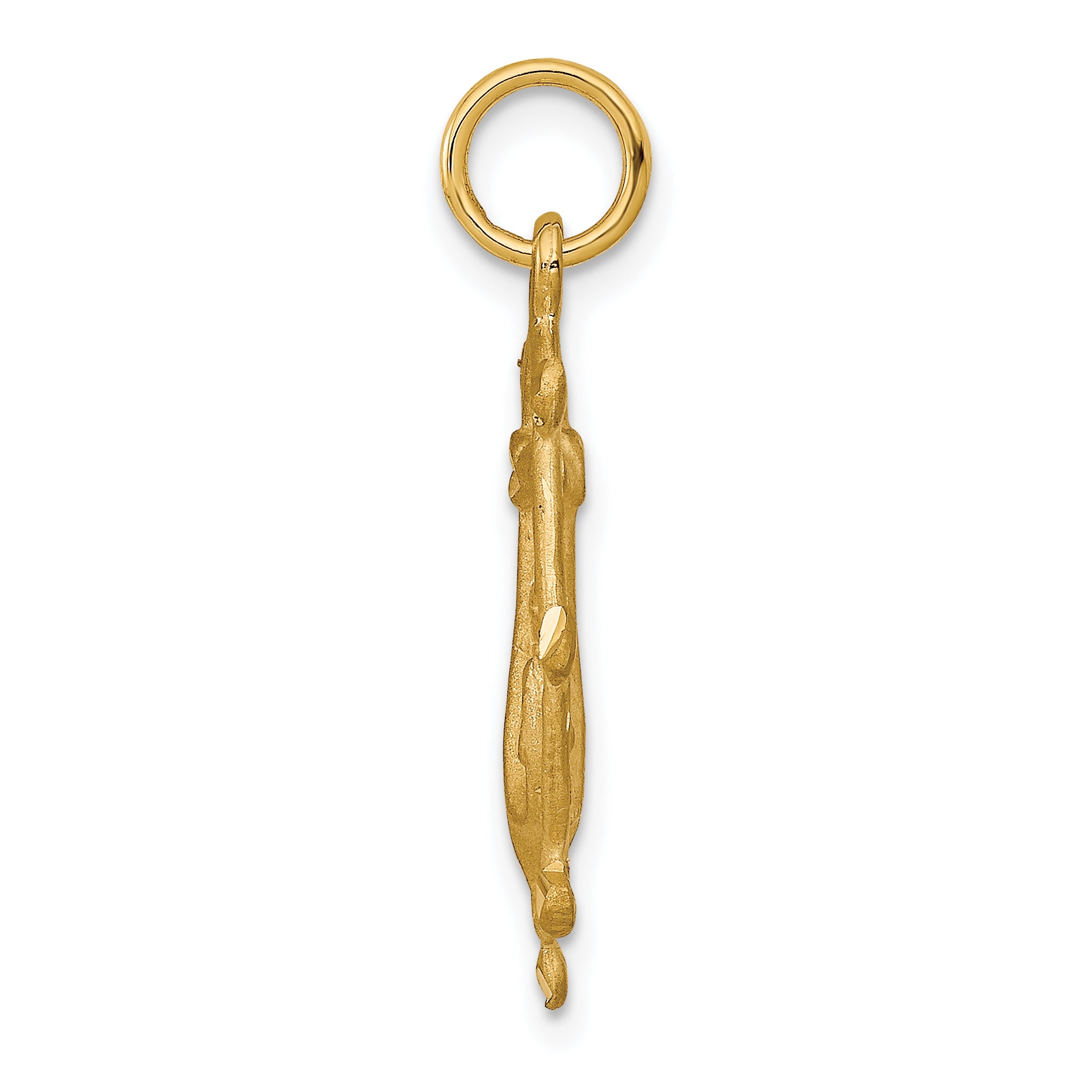 10K Gold Anchor in Wheel Charm with Polished Finish Solid Elegant Design Secondary image