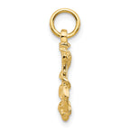 10K Gold Anchor Pendant with Polished Finish  Solid and Elegant Design