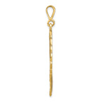 10K Gold Polished Diamond-Cut Lion Head Pendant  Bold and Elegant Design