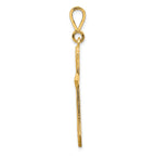 10K Gold Polished Cross Charm Pendant Elegant Solid Design