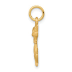 10K Gold Polished Solid Tom Cat Charm Elegant Themed Pendant 22mm