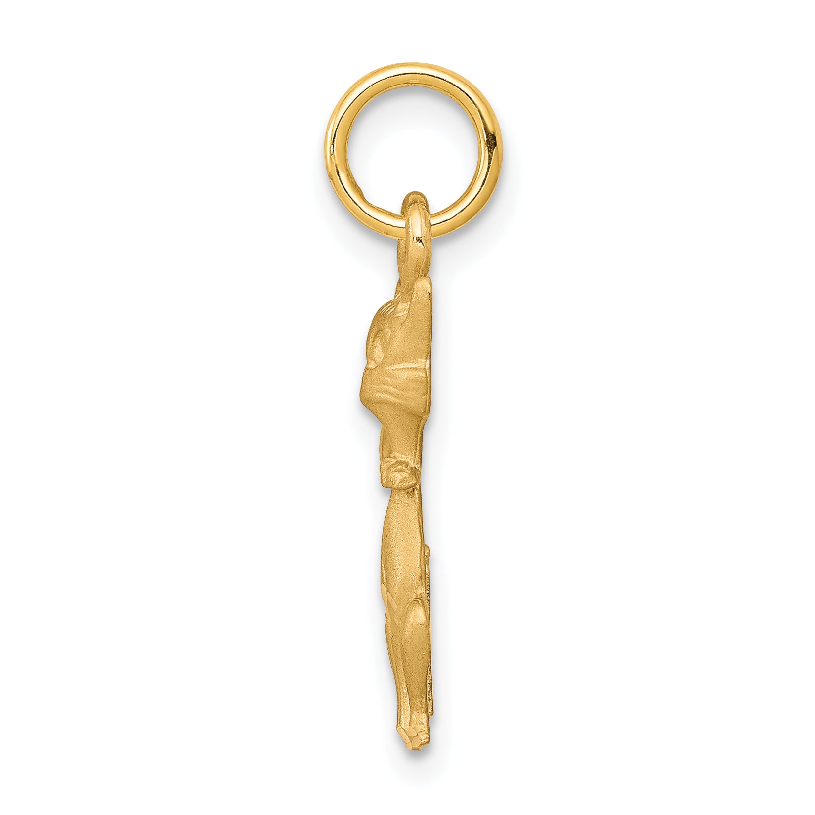 10K Gold Polished Solid Tom Cat Charm Elegant Themed Pendant 22mm