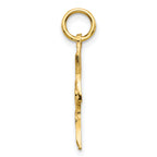 10K Gold Dove Charm with Polished Finish Elegant Solid Design