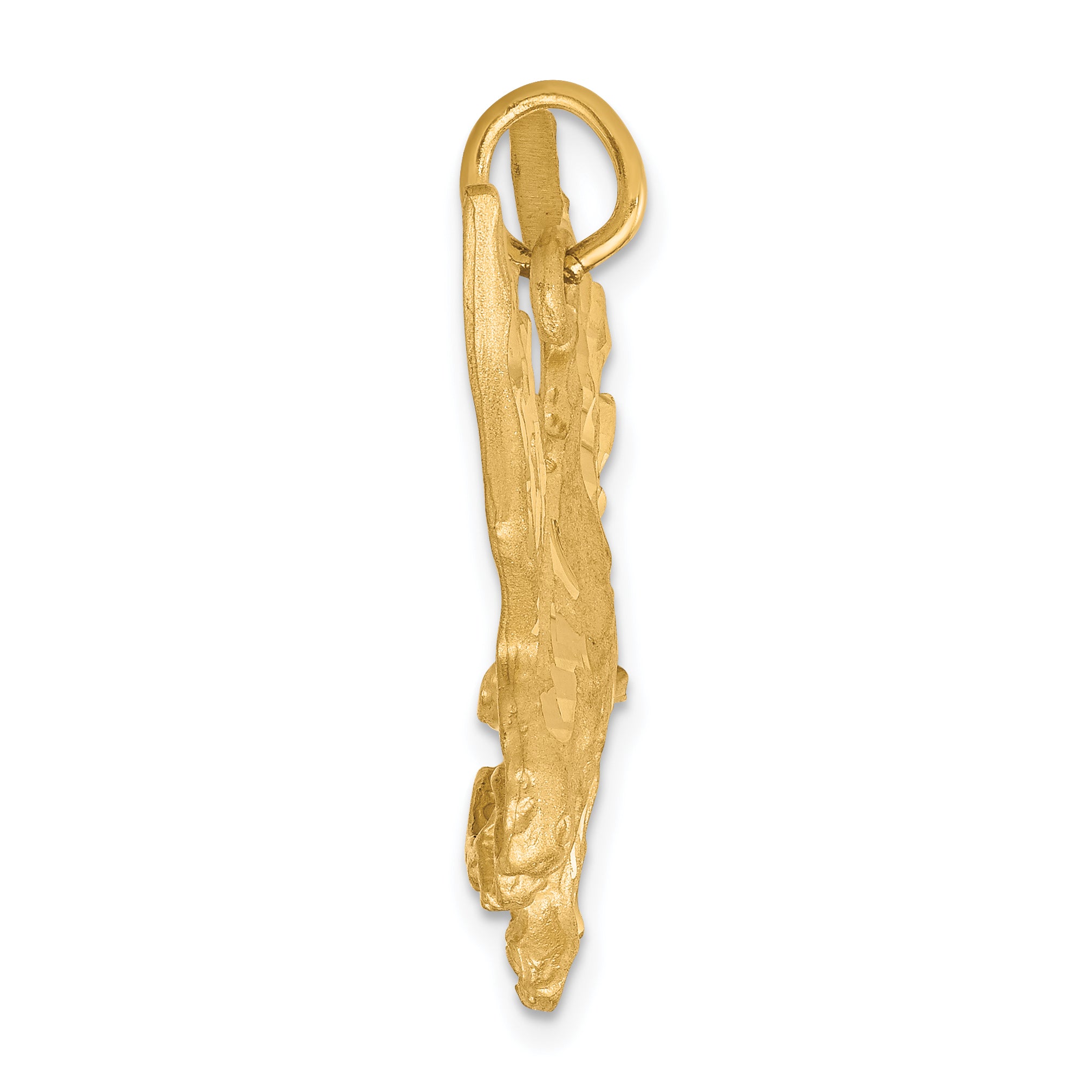 10K Gold Eagle Charm with Polished Finish Solid Themed Design Secondary image