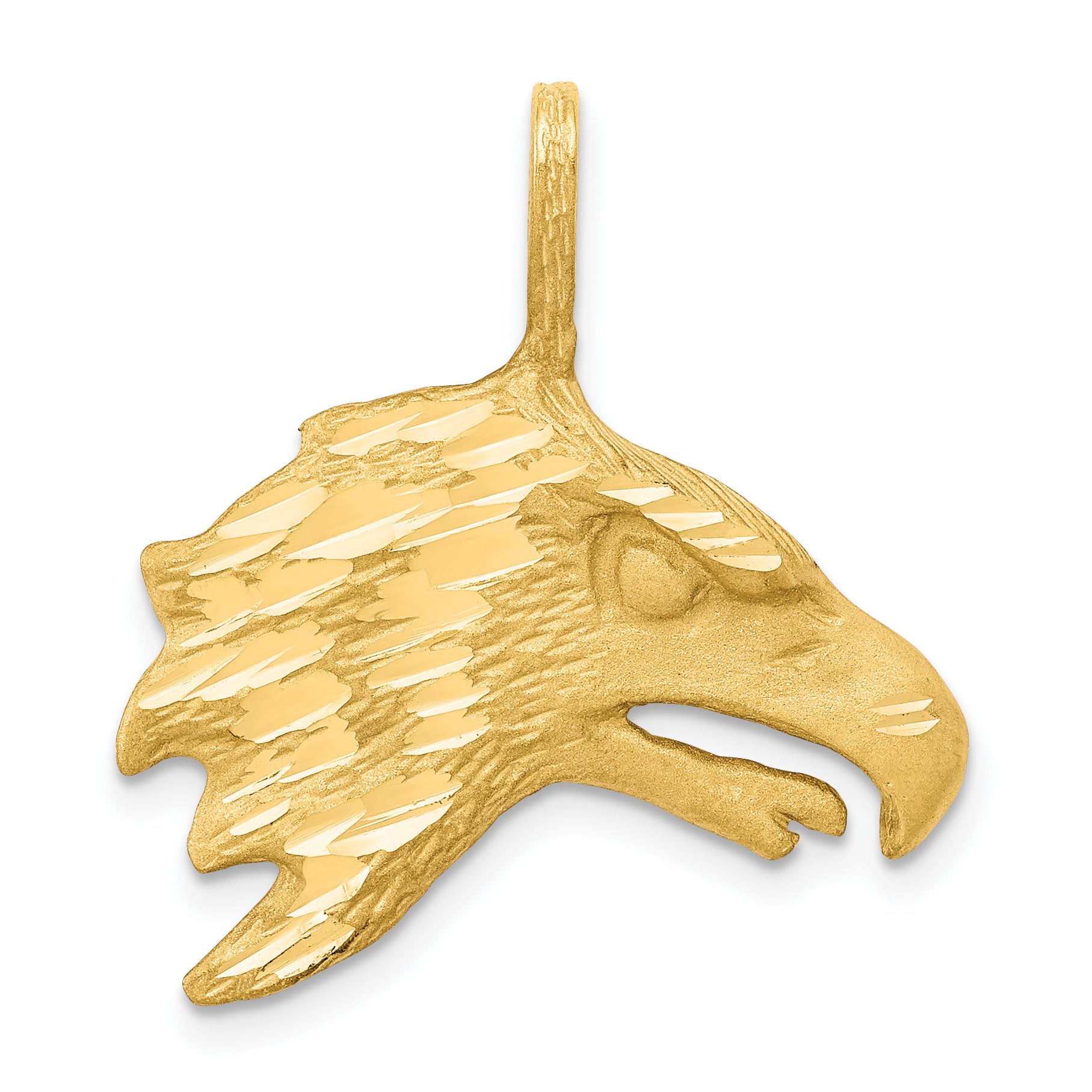 10k Solid Diamond-cut Eagle Head Charm Main image