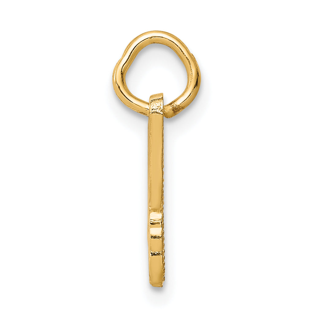 10K Yellow Gold Butterfly Charm with Polished Solid Design