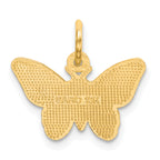 10K Yellow Gold Butterfly Charm with Polished Solid Design