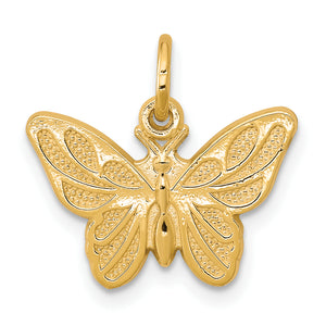 Butterfly Charm in 10K Yellow Gold, 18mm - Sophia Jewelers