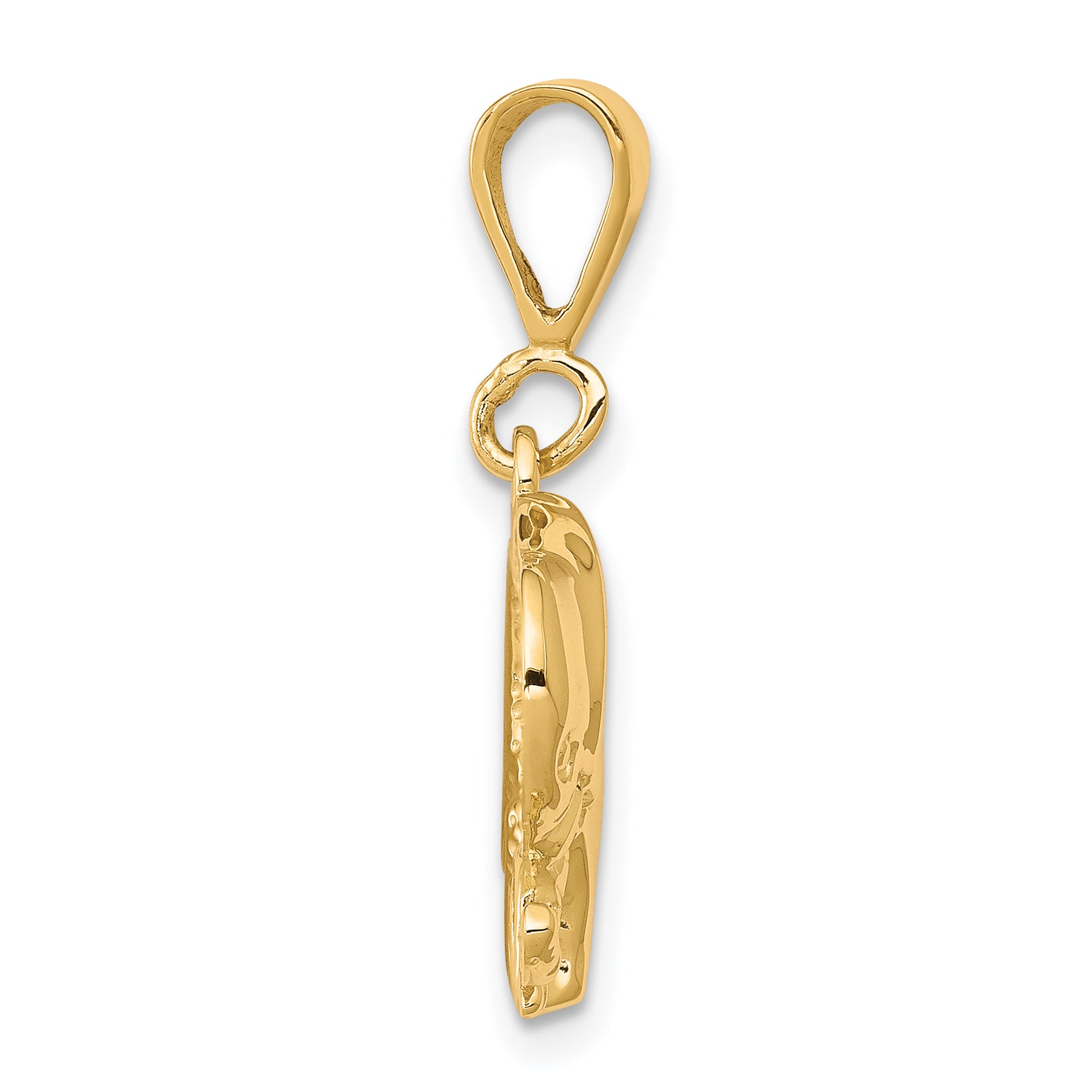 10K Gold Elephant Charm with Polished Finish  Solid and Themed Design Secondary image