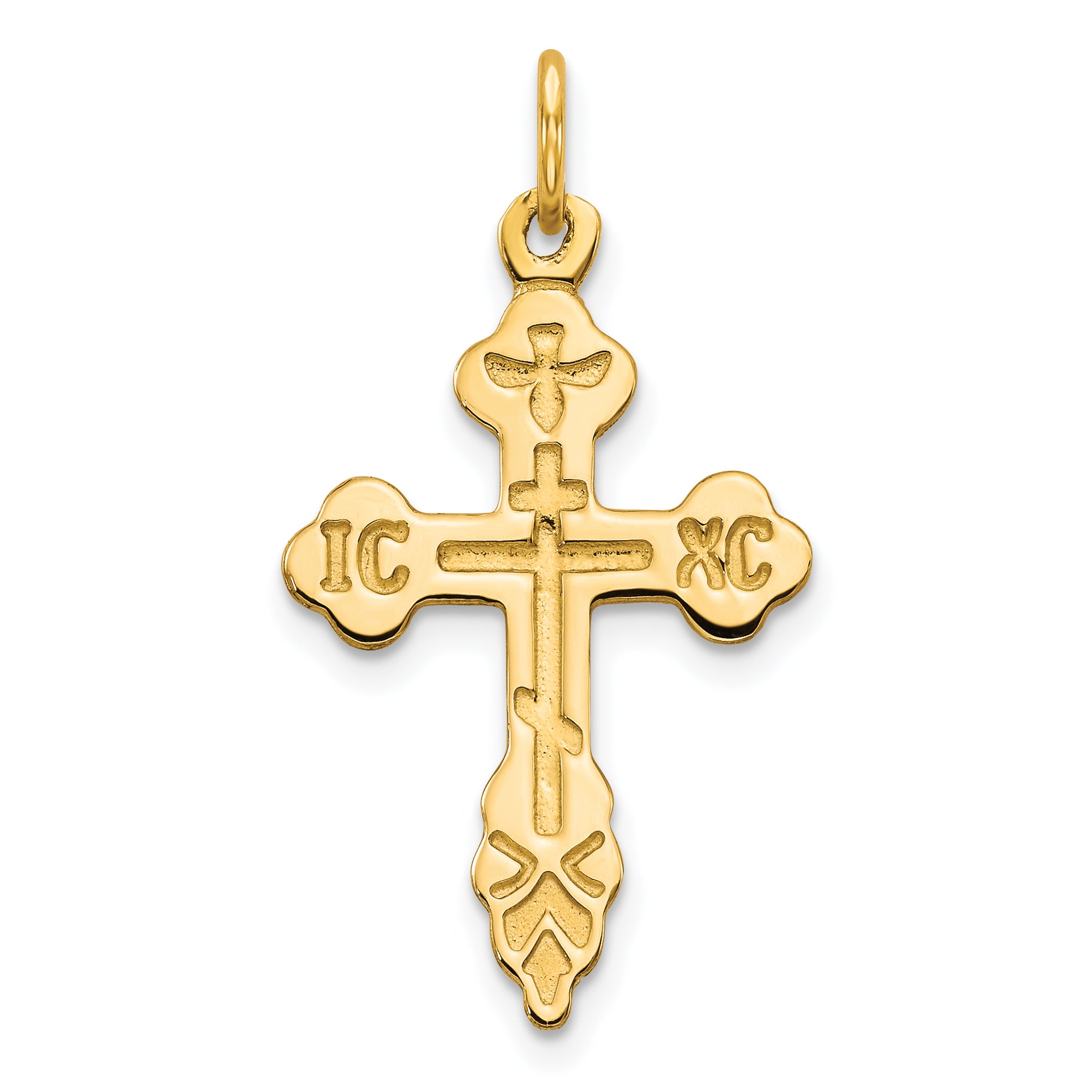 10K Eastern Orthodox Cross Charm Main image