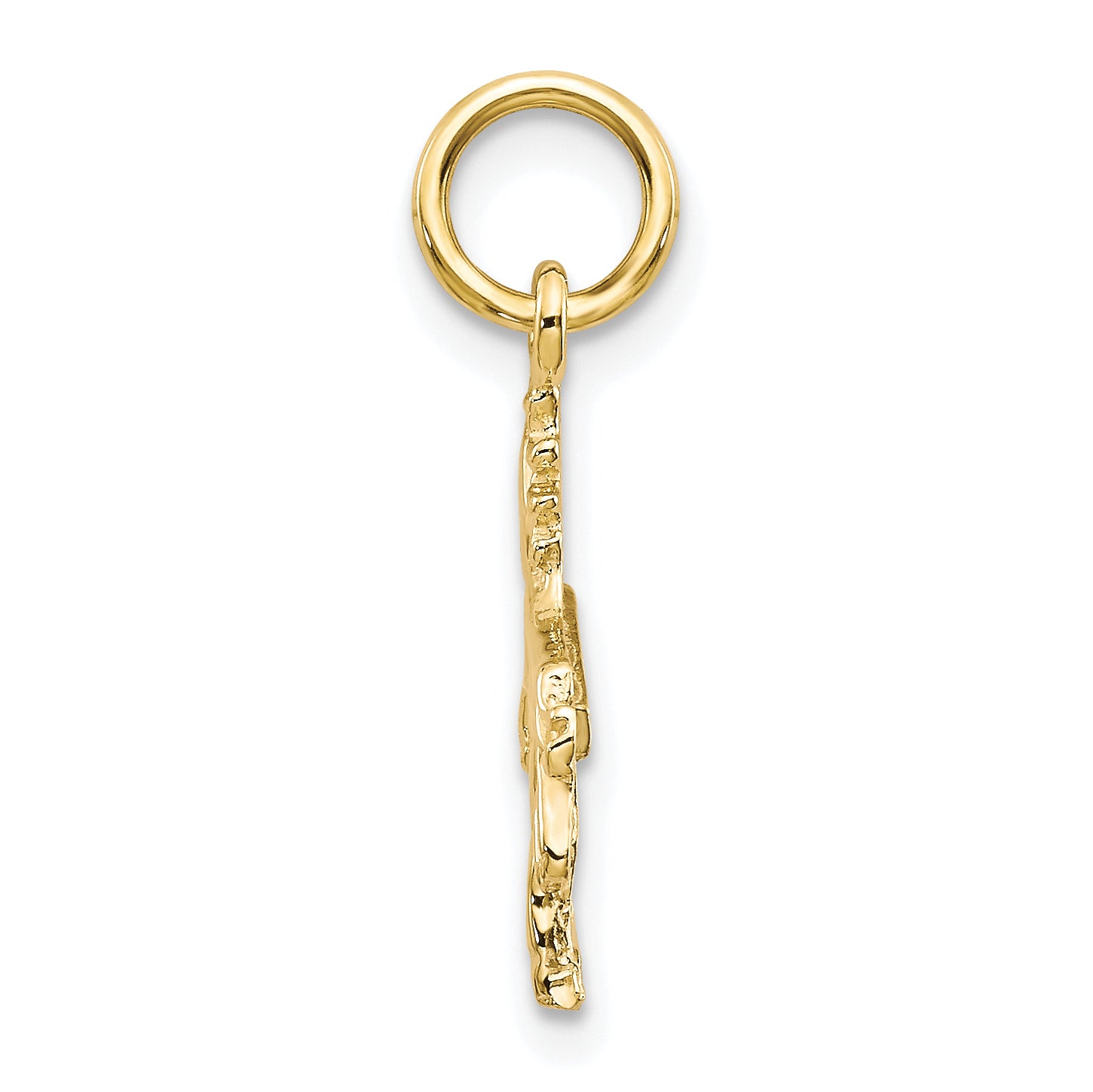 10K Yellow Gold Unicorn Charm with Polished Solid Finish  Themed 22mm Secondary image