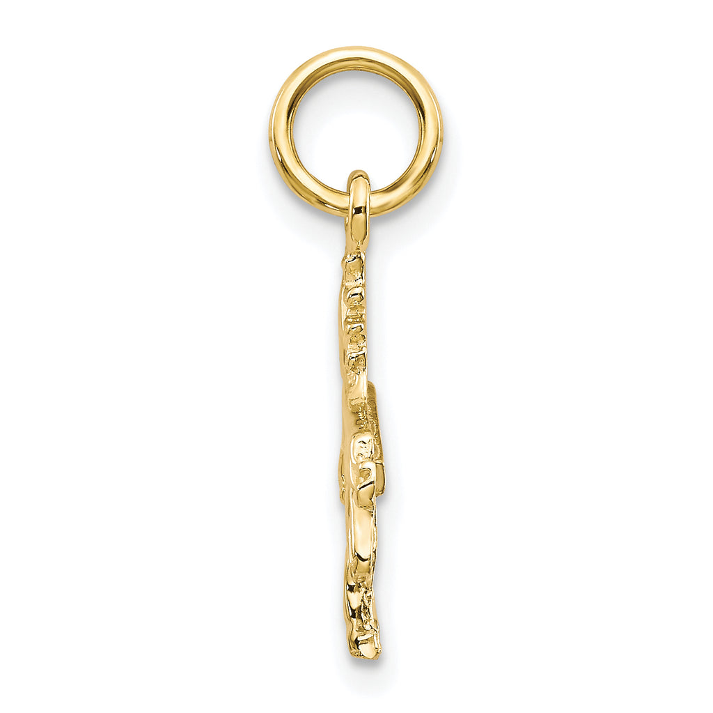 10K Yellow Gold Unicorn Charm with Polished Solid Finish  Themed 22mm