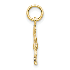 10K Yellow Gold Unicorn Charm with Polished Solid Finish  Themed 22mm
