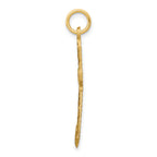 10K Yellow Gold Cross Charm with Polished Finish Solid Design