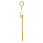 10K Gold 5 Hearts Charm Holder with Polished Finish Elegant Design