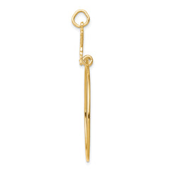 10K Yellow Gold Filigree Butterfly Charm Holder with Polished Finish