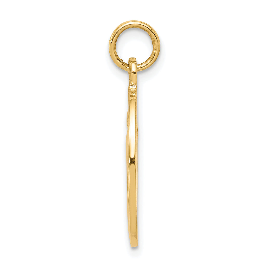 10K Gold Miraculous Medal Pendant with Polished Solid Finish
