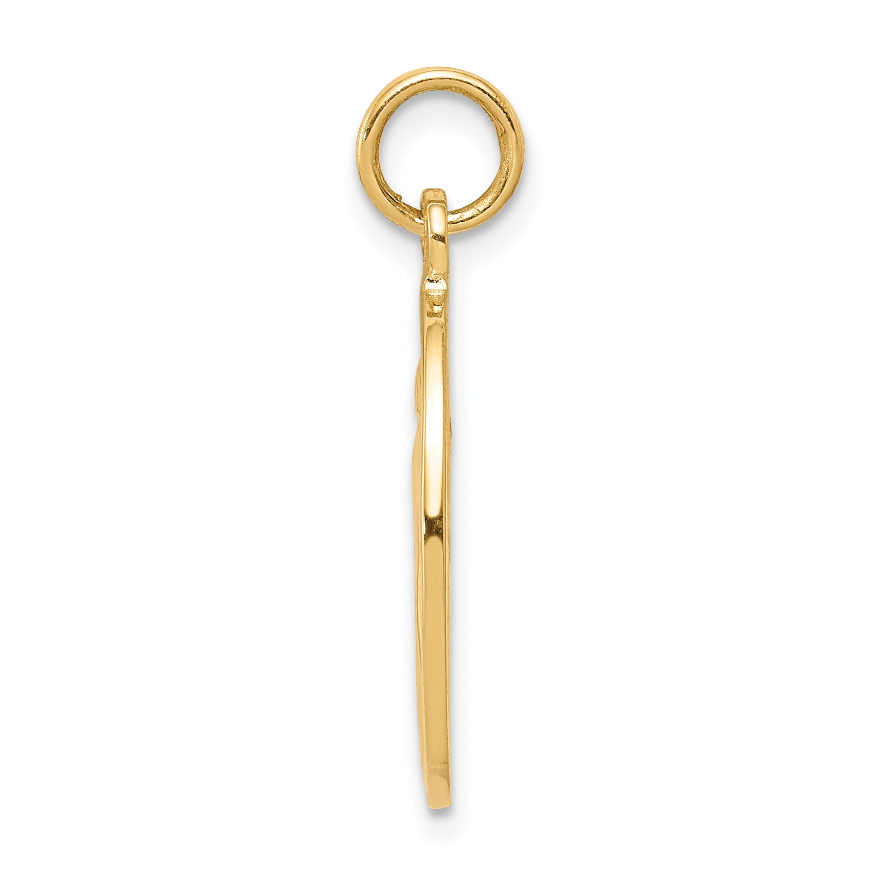 10K Gold Miraculous Medal Pendant with Polished Solid Finish