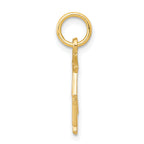 10K Gold Graduation Owl Charm with Polished Finish Solid and Elegant Design