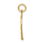 10K Gold Polished Horseshoe Charm with Solid Design