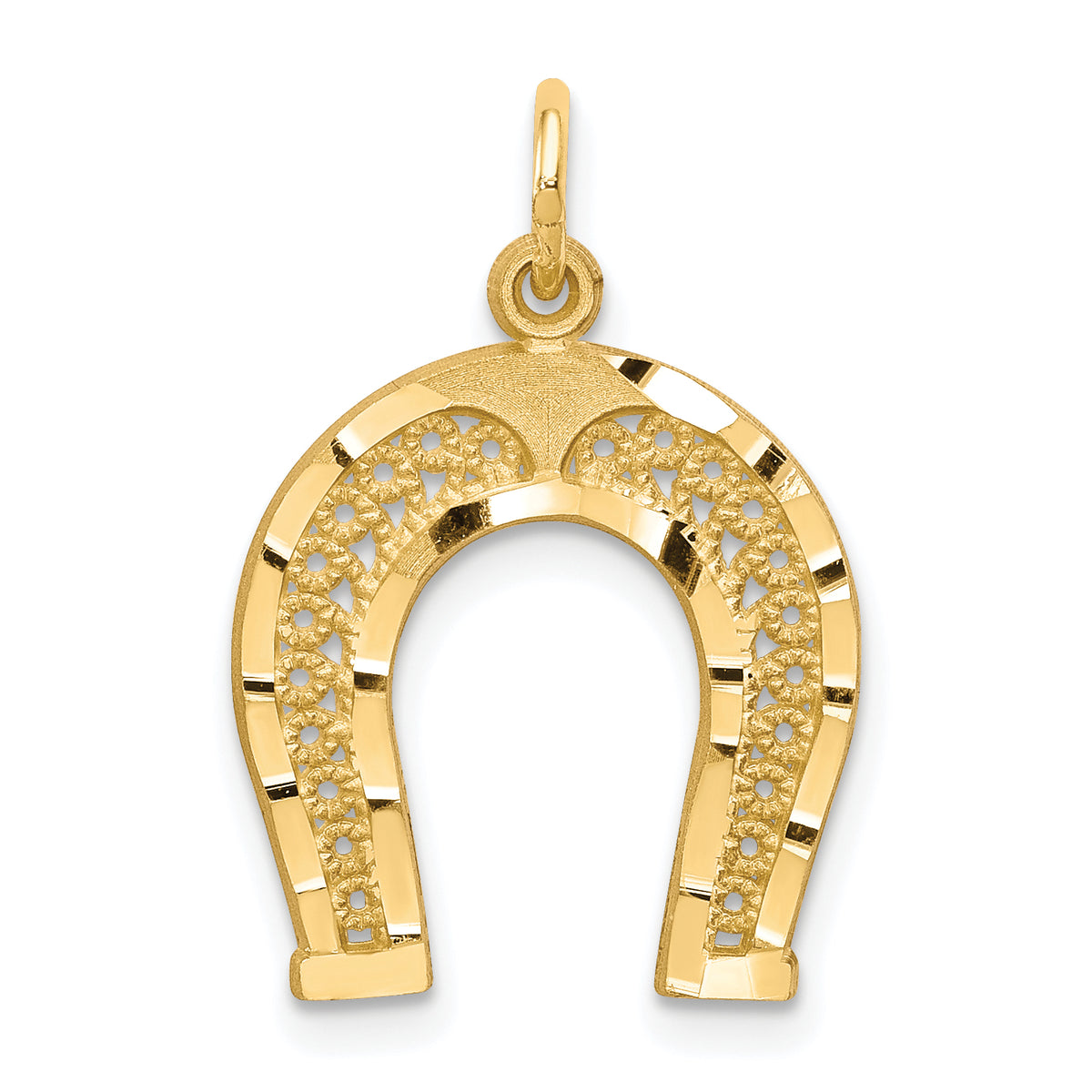 10k Horseshoe Charm