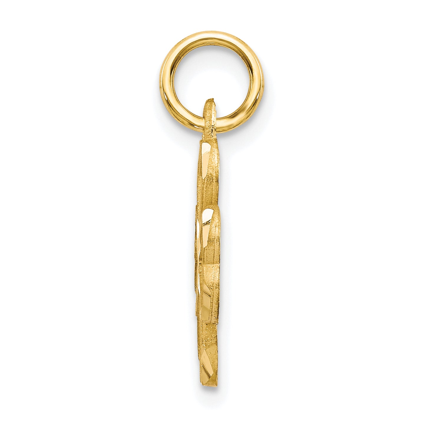 10K Gold 4-Leaf Clover Pendant with Polished Solid Design Secondary image