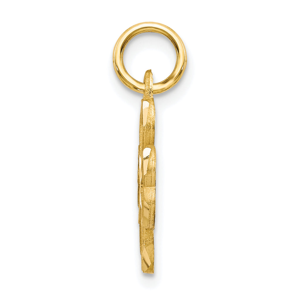 10K Gold 4-Leaf Clover Pendant with Polished Solid Design