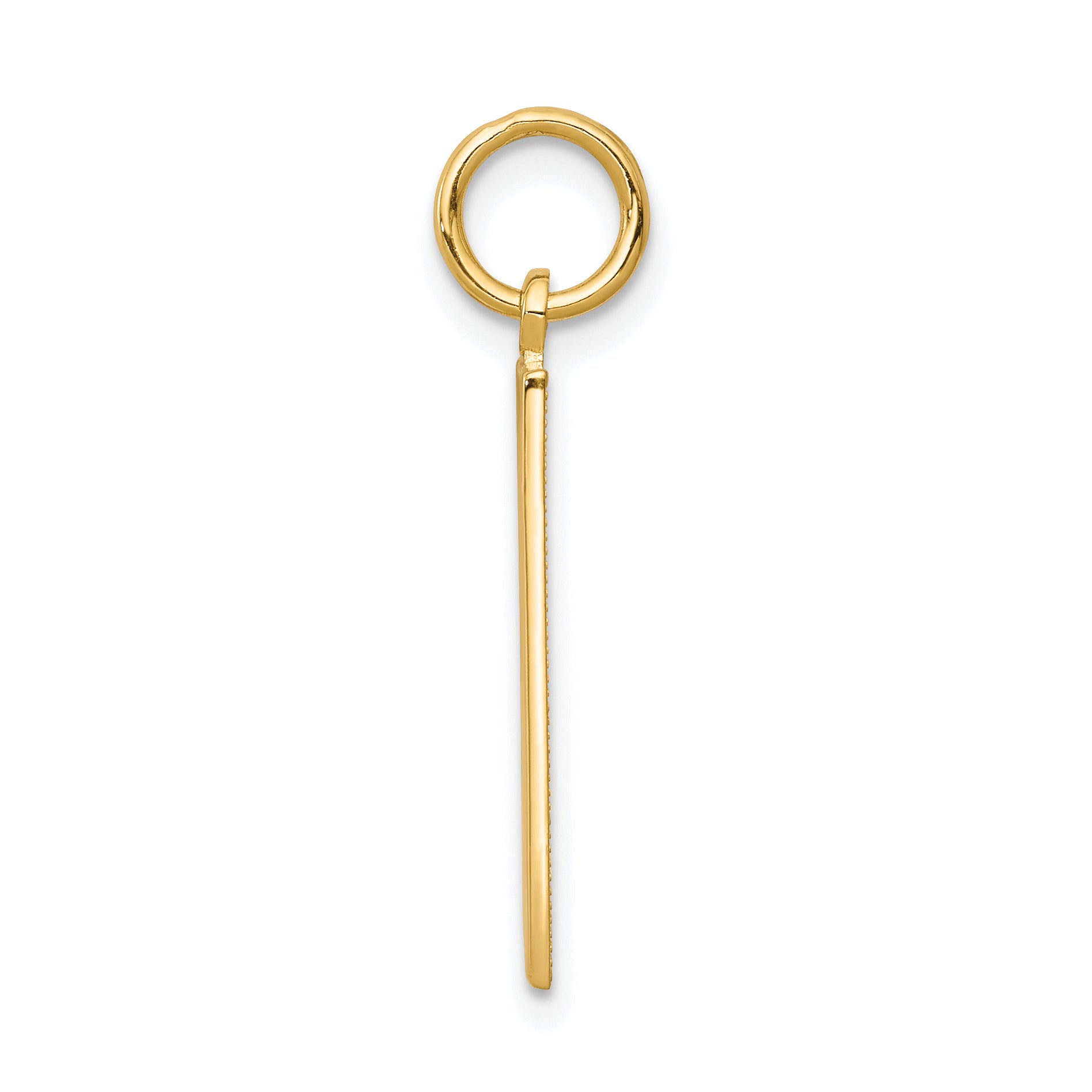 10K Solid Gold Bingo Card Charm with Polished Finish  Playful & Elegant Secondary image
