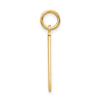 10K Solid Gold Bingo Card Charm with Polished Finish  Playful & Elegant