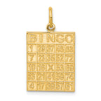 10k Solid Bingo Card Charm