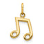 10k Musical Note Charm