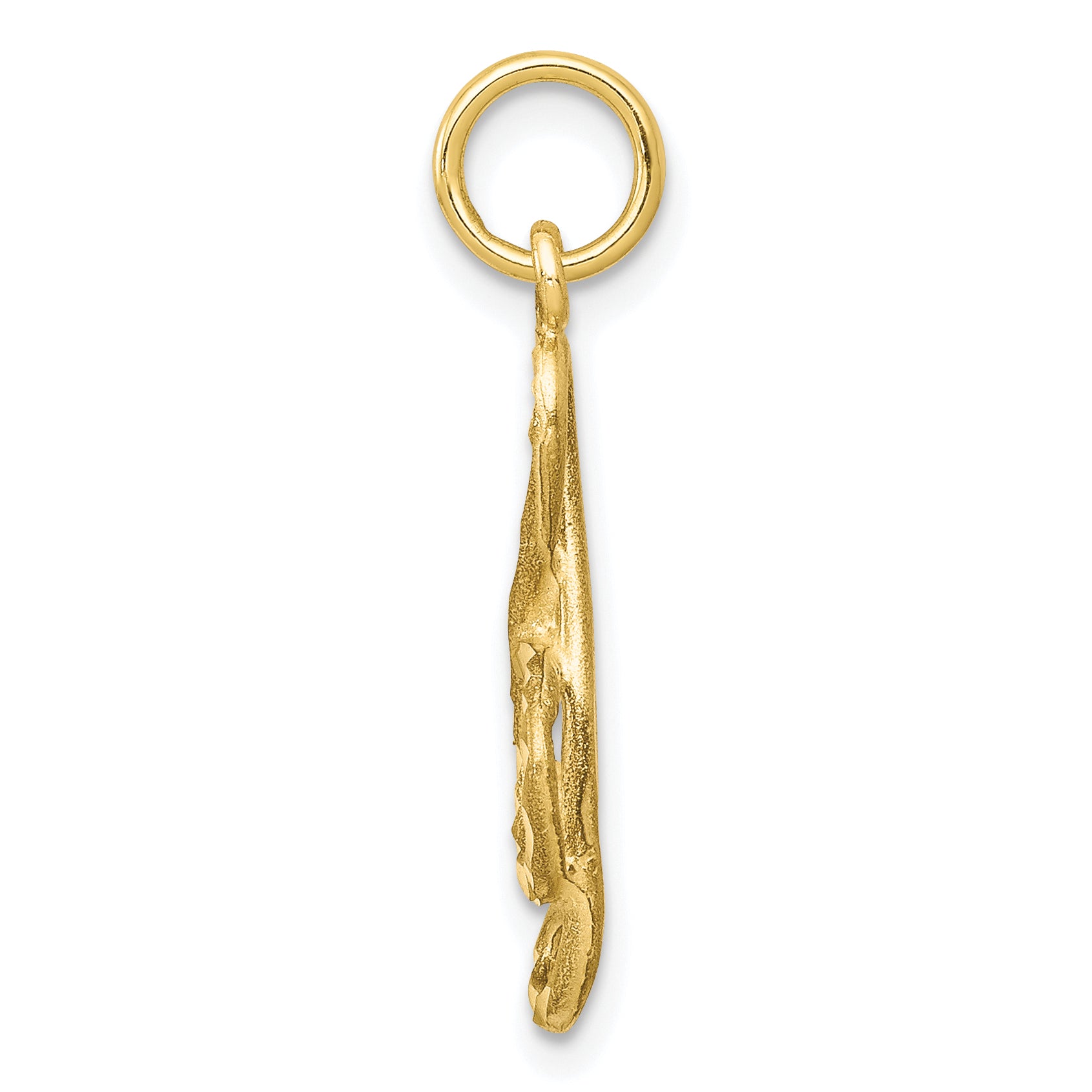 10K Gold Treble Clef Charm Pendant with Polished Finish  Elegant Musical Symbol Secondary image