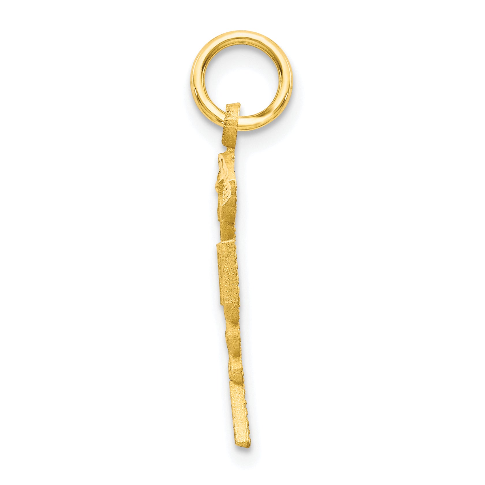 **10K Solid Gold Registered Nurse Charm with Polished Finish Elegant and Durable Gift**
