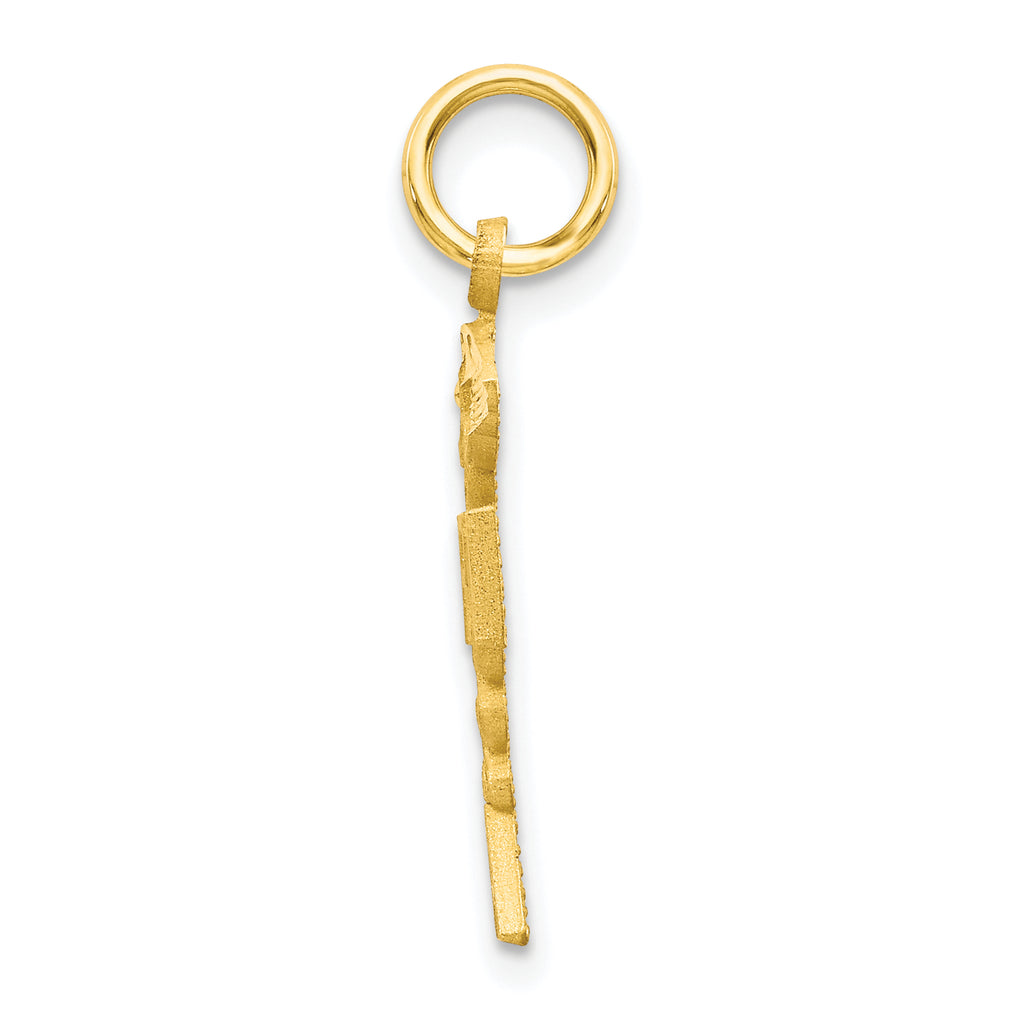 10K Solid Gold Registered Nurse Charm with Polished Finish Elegant and Durable Gift