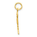 10K Solid Gold Registered Nurse Charm with Polished Finish Elegant and Durable Gift