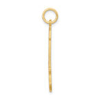 10K Gold Guitar Charm with Polished Finish Elegant, Solid, Musical Design