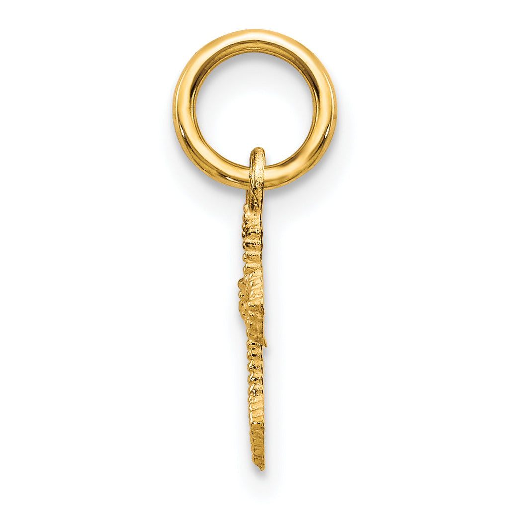 10K Gold Cross Charm with Polished Finish  Timeless, Elegant, and Faithful Design