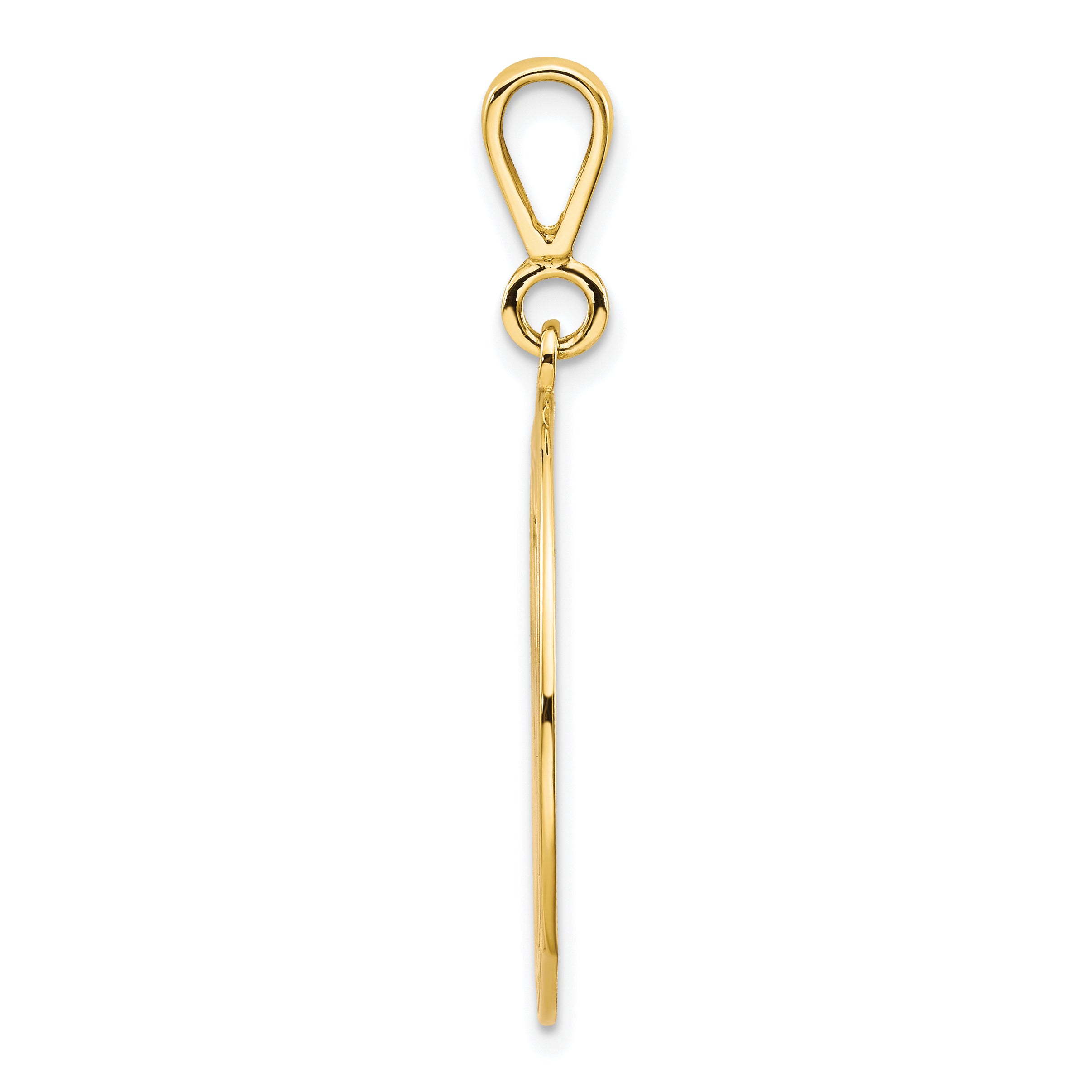 10K Gold Masonic Pendant with Polished & Textured Finish  Elegant Symbol of Tradition