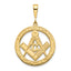 10k Polished and Textured Masonic Symbol Pendant