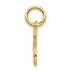 10K Gold Initial C Charm with Polished Finish Solid and Elegant Design