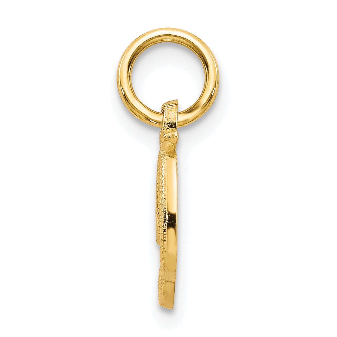 10K Gold Solid Polished D Initial Charm for Personalized Style Secondary image