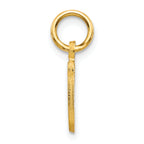 10K Gold Initial G Charm with Polished Finish  Elegant and Timeless