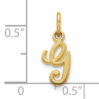 10K Gold Initial G Charm with Polished Finish  Elegant and Timeless