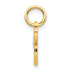 10K Gold Polished Initial H Charm Elegant Solid Design